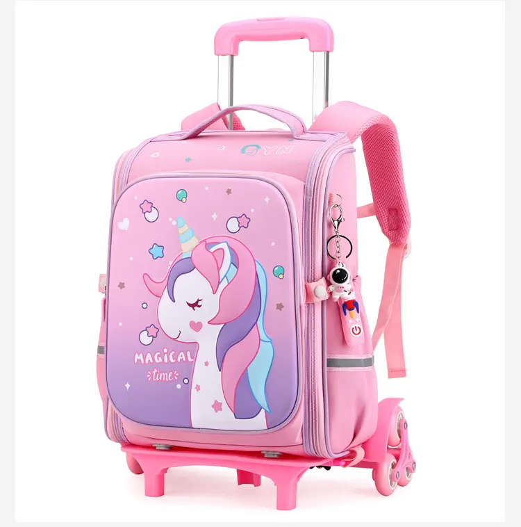 Sac à roulettes pour filles enfants Trolley sacs à dos enfants bagages avec roues sac d'école sac à dos scolaire