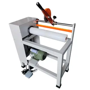 Mesin pemotong inti tabung kertas Manual mesin pemotong inti kertas mesin pembuat inti kertas dengan kontrol Pedal umpan
