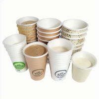 Gobelet à café double paroi biodégradable avec logo personnalisé pour la soupe et les plats à emporter, emballages alimentaires biodégradables, boîtes et bols