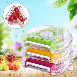 3 in 1 Slicer Potato Shredder Julienne Cutter Multi Peel Stainless Steel Blade Zesters Kitchen Gadgets Tools Magic Trio Peeler - Product Image 2