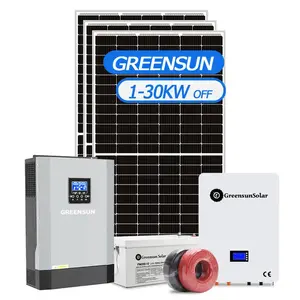 Toptan güneş sistemi 10Kw 8Kw 20Kw Off-Grid ile sınıf a güneş panelleri ve pil ev kullanımı için güneş sistemi ile iyi fiyat
