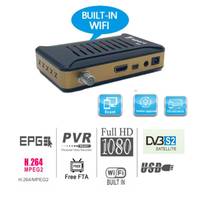 Dsport DVB-S2 FTA Decoder dengan Wifi Terintegrasi, Penerima TV Satelit Digital Full HD 1080P, Penerima TV Mini Free to Air untuk Afrika