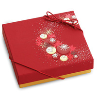 Hochwertige benutzer definierte Weihnachts pralinen mischen Boxen mit Band danke zuckerfreie Schokolade Geschenk box