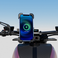 Nouvelle technologie sans fil Qi 15W et PD USB-C 36W, charge rapide, accessoires de moto, support de téléphone pour moto