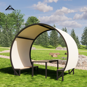 Custom Outdoor Event Tent With <b>Table</b> Chair Waterproof Easy Setup Other Tent Luxury Camping Tent for Restaurant Lounge Cafe Round - Product Image 1