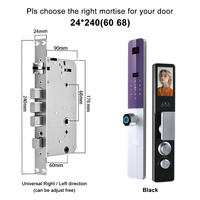 Cerradura Inteligente con Reconocimiento Facial para Hoteles y Apartamentos, Proyecto OEM ODM, WiFi, Huella Dactilar, Tarjeta, Contraseña, Cerrojo, Proveedor Mayorista