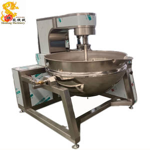 Chauffage au gaz automatique SS304/SS316 Type inclinable Sauce au curry frite Marmite planétaire avec dispositif agitateur - Product Image 1