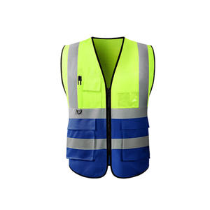 Gilet di Sicurezza ANT5PPE ad Alta Visibilità con Tasche Multiple, Traspirante, Bicolore, in Rete Riflettente per Lavoratori Edili - Product Image 3