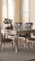 Ensembles de salle à manger de luxe au design moderne table à manger avec dessus en verre avec 6 chaises ensembles de table à manger en bois