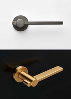 Serrure de porte moderne de luxe léger série Aosta Ultra3.0 ELLECASA, loquet magnétique silencieux minimaliste pour chambre, salle de bain, hôtel, en alliage de zinc