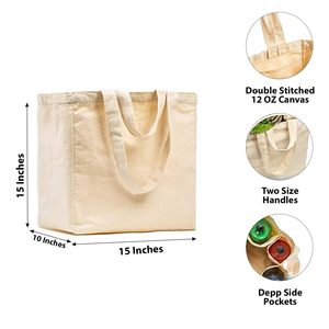 Blank Shopping <b>Bag</b> <b>Plain</b> Organic Black 100% Cotton <b>Canvas</b> <b>Tote</b> <b>Bag</b> With Custom Logo Printed - Product Image 2