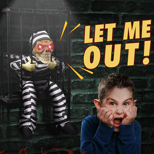 Halloween Trang trí nội thất chống đỡ với cảm biến chuyển động đáng sợ lồng Tù Nhân Ma Ám nhà trang trí Halloween trang trí - Product Image 3