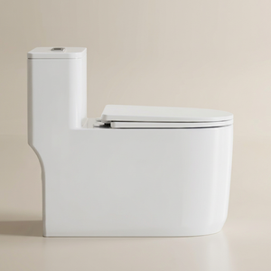 โถสุขภัณฑ์แบบสองชิ้น เซรามิก ระบบกดน้ำสองปุ่ม สำหรับห้องน้ำในบ้าน - Product Image 1