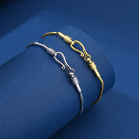 Bracelet pour homme Chopin en argent sterling 925 italien fait à la main pour femme Bracelet plaqué or à tendeur