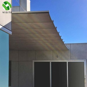 Voile <span class=keywords><strong>d</strong></span>'<span class=keywords><strong>ombrage</strong></span> rétractable anti-UV beige pour balcon, jardin extérieur, terrasse, auvent coulissant, pare-soleil de voiture - Product Image 4