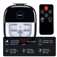 Bassin de massage des pieds portable et pliable KASJ T5 avec chauffage électrique et massage à bulles pour pédicure, bain de pieds et trempage des pieds