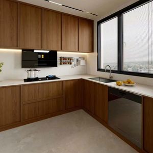 ออกแบบเฟอร์นิเจอร์ครัวทันสมัย ตู้ครัวไม้อัด ทนน้ำ พับได้ อเนกประสงค์ ขายส่งจากโรงงานจีน - Product Image 1