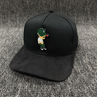 Expédition immédiate, vente en gros : Nouvelles casquettes de baseball en daim avec logo métallique personnalisé et fermeture à pression dorée, sportives, respirantes, imperméables et tendance