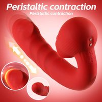 Vibrateur Rose à 9 Modes de Pénétration, Léchage et Vibration pour Stimulation Vaginale, Anale et du Point G - Jouets Sexuels pour Femmes