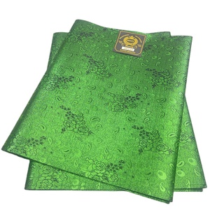 Aso Oke Nigerian Factories Set Head Tie Nigerian un paquete de dos pañuelos para la cabeza - Product Image 1