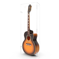 Étui de guitare acoustique en plexiglas avec miroir, anti-poussière, vitrine pour instruments de musique, armoire pour guitare électrique autographiée