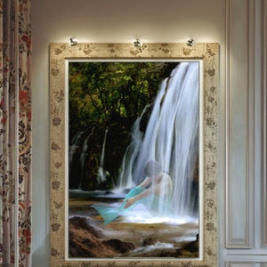 Décoration murale d'art en cristal moderne et élégant Base en toile Ardoise de cristal Toile sans cadre nue orientale Art déco pour la suspension à la maison - Product Image 2
