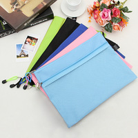 Bolsa de malla oxford de doble cara con cremallera, carpeta de archivos, organizador, suministros de papelería y oficina, A4/B5/A5