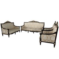 Ensemble de canapés sectionnels traditionnels en tissu de haute qualité, meubles durables et confortables, canapé en velours rembourré d'éponge