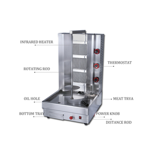 Machine à Kebab Commerciale Professionnelle pour Boulangerie, Mini Grill Électrique pour Doner et Shawarma, Machine à Découper le Poulet - Product Image 2