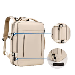 Mochila Deportiva Personalizada de Gran Capacidad con Puerto de Carga USB, Cierre de Cremallera de Poliéster, Forro Impermeable, Mochila para Portátil - Product Image 4