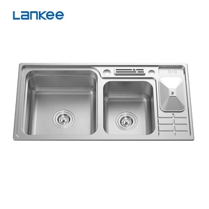 Évier de cuisine, <span class=keywords><strong>double</strong></span> bol avec poubelle - Product Image 1