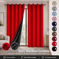 Rideaux occultants isolants perforés sur mesure, couleur unie, à œillets, en polyester, pour chambre et salon