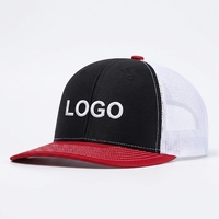 Casquettes de camionneur personnalisées OEM avec logo brodé 3D, performance hip-hop, polyester/coton, patch en cuir, pour sportifs et vêtements de travail extérieurs