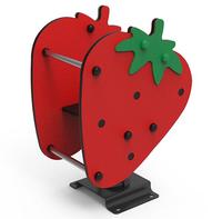 Chevaux à bascule en PE style fruit pour enfants, équipement de divertissement extérieur pour maternelles, écoles, jardins et aires de jeux