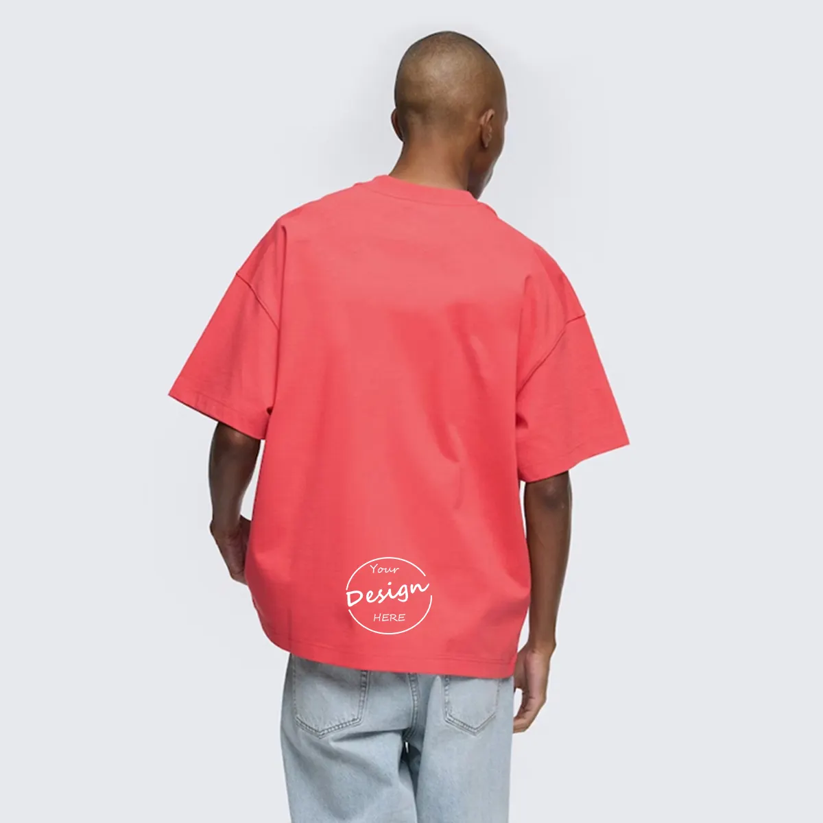 Maglietta Unisex di alta qualità in cotone Oversize per gli uomini e le donne T-Shirt a tracolla con Logo personalizzato all'ingrosso