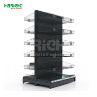 Étagère gondole commerciale double face en métal robuste et personnalisable Highbright pour présentoirs polyvalents en supermarchés et magasins de détail