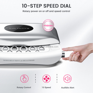 MAXSO Aspirateur de poussière pour ongles silencieux et puissant à double turbo 40W, usage professionnel en <span class=keywords><strong>salon</strong></span>, vitesse réglable, aspirateur de <span class=keywords><strong>table</strong></span> DIY - Product Image 5