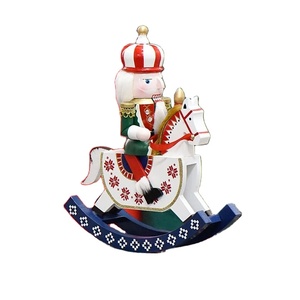 DREA di lusso 30CM cavallo a dondolo schiaccianoci decorazioni di natale decorazione Festival forma bambola fabbrica all'ingrosso - Product Image 1