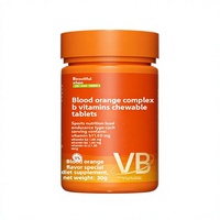 Comprimés d'orange sanguine et de complexe de vitamines B, complément alimentaire en marque blanche, OEM, pour une meilleure densité osseuse, non destiné aux enfants