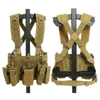 Gilet de reconnaissance tactique léger plate-forme de poitrine modulaire MOLLE avec pochette magnétique et armure détachable, combat respirant pour patrouille/entraînement