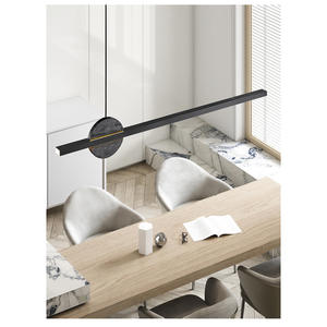 Lustre de salle à manger moderne minimaliste en cuivre et marbre, luminaire suspendu géométrique haut de gamme pour îlot de bar, lumière de luxe - Product Image 6