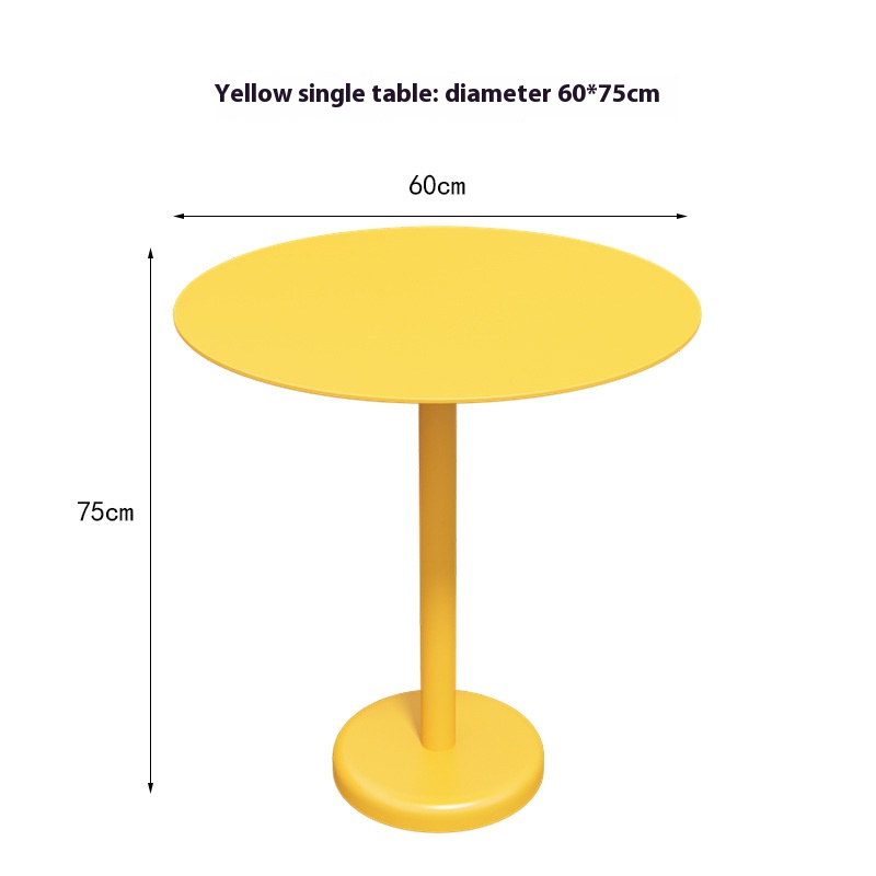 Tavolo rotondo giallo 60 cm