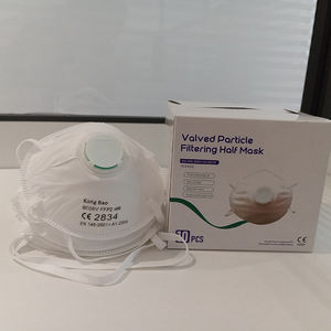 Máscara de protección de Seguridad Industrial a prueba de polvo transpirable <span class=keywords><strong>FPP2</strong></span> forma de copa con correas de cabeza de válvula máscara de Nariz de media cara para lijar - Product Image 5