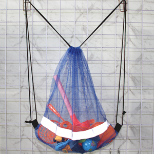 Grand sac à dos de plage pour enfants avec cordon de serrage pour la natation Sacs en maille de nylon pour la vente en gros <span class=keywords><strong>d</strong></span>'épicerie avec logo personnalisé - Product Image 6