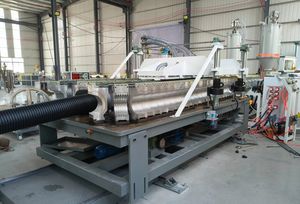 HDPE 2 inci 4 inci 6 inci putih dinding ganda pipa bergelombang tempat dibor terowongan bawah tanah mesin pengering garis mesin ekstruder - Product Image 3