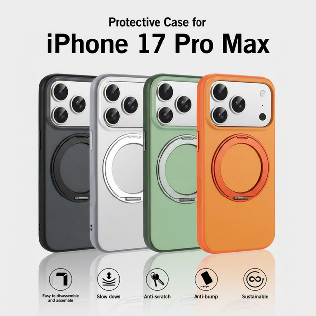 Compatible for 17 Pro Max for 16 Magnetic Case Animal Rotating Stand Protective Cover for 13-inch 15/14 Models Two-in-one