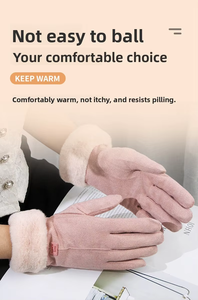 Gants d'hiver chauds et coupe-vent pour femmes 2026 - Écran tactile et doublure en laine épaisse. Très adapté aux activités extérieures par temps froid - Product Image 2