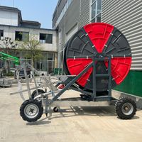 Arroseur mobile JP75-300 pour terres agricoles, entraîné par une turbine, avec enrouleur de tuyau électrique