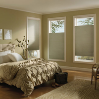Persianas Horizontales de Panal Manuales Inalámbricas Directas de Fábrica, Modernas, de Tela, Opacas, con Protección UV e Impermeables para Ventanas Francesas