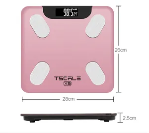Özel Logo ABS plastik temperli cam ağırlığı analizi akıllı ölçek, USB şarj dijital banyo vücut yağ ölçekler